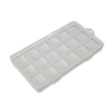 Plastikinė dėžutė, skaidrios sp. 18 skyrių, 1vnt. Plastikinė dėžutė, skaidrios sp. 18 skyrių, 1vnt.