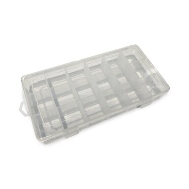 Plastikinė dėžutė, skaidrios sp. 18 skyrių, 1vnt. Plastikinė dėžutė, skaidrios sp. 18 skyrių, 1vnt.