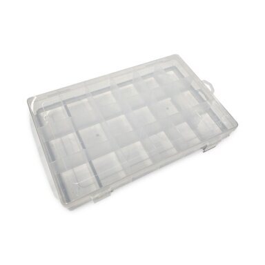 Plastikinė dėžutė, skaidrios sp. 18 skyrių, 1vnt. Plastikinė dėžutė, skaidrios sp. 18 skyrių, 1vnt.
