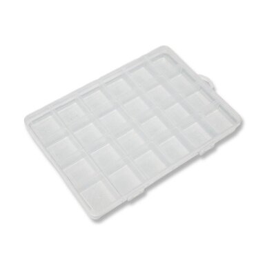 Plastikinė dėžutė, skaidrios sp. 24 skyrių, 1vnt. Plastikinė dėžutė, skaidrios sp. 24 skyrių, 1vnt.