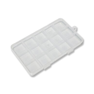 Plastikinė dėžutė, skaidrios sp. 15 skyrių, 1vnt. Plastikinė dėžutė, skaidrios sp. 15 skyrių, 1vnt.
