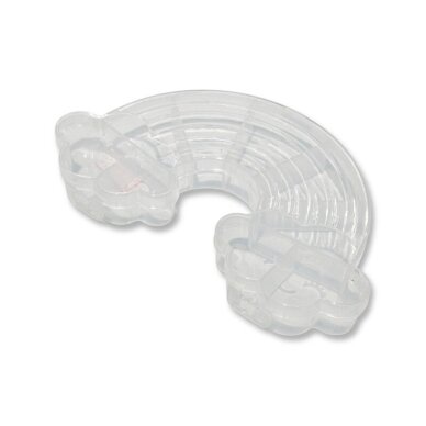 Plastikinė dėžutė, vaivorykštės formos, skaidrios sp. 9 skyrių, 1vnt. Plastikinė dėžutė, vaivorykštės formos, skaidrios sp. 9 skyrių, 1vnt.