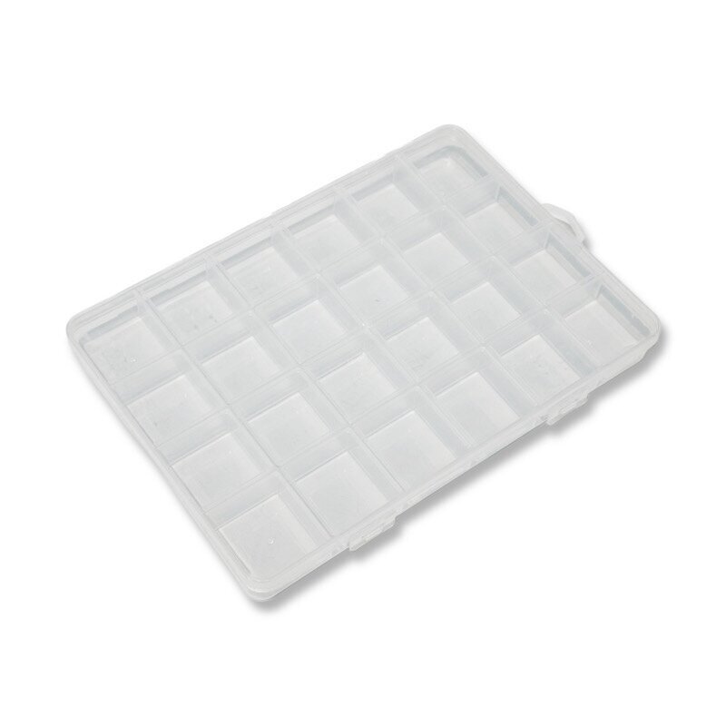 Plastikinė dėžutė, skaidrios sp. 24 skyrių, 1vnt. Plastikinė dėžutė, skaidrios sp. 24 skyrių, 1vnt.