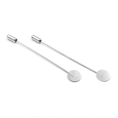 Smeigtukas sagei, platinos sp. su 10mm plokščiu pagrindu, 2vnt Smeigtukas sagei, platinos sp. su 10mm plokščiu pagrindu, 2vnt