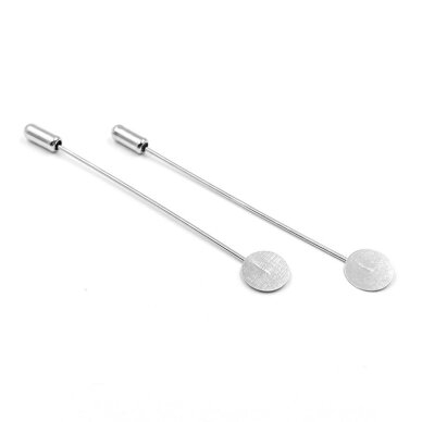 Smeigtukas sagei, platinos sp. su 10mm plokščiu pagrindu, 2vnt Smeigtukas sagei, platinos sp. su 10mm plokščiu pagrindu, 2vnt