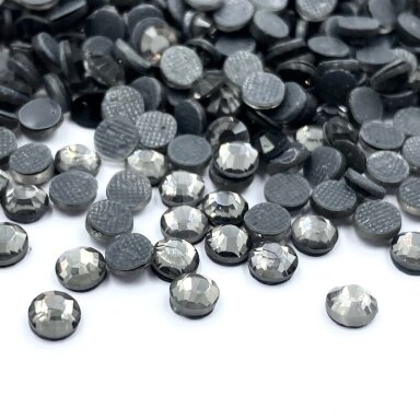SS16 (3,8-4mm) pilkos sp. hotfix stiklo kristalai, ±720vnt.