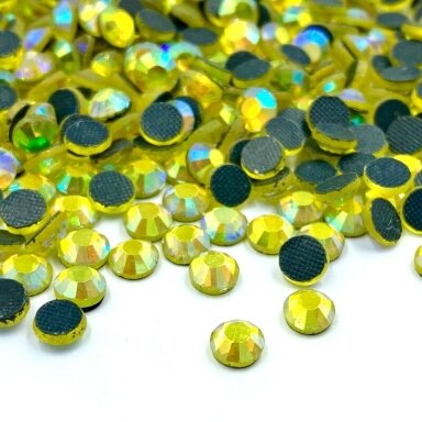 SS20 (4,6-4,8mm) geltonos AB sp. hotfix stiklo kristalai, ±360vnt.