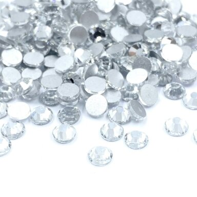 SS20 (4,6-4,8mm) skaidrios sp. ne hotfix stiklo kristalai, ±360vnt.