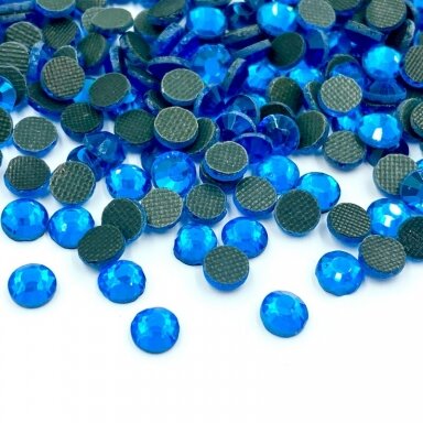 SS20 (4,6-4,8mm) žydros sp. hotfix stiklo kristalai, ±360vnt.