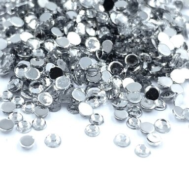 SS4 (1,7-1,8mm) skaidrios sp. ne hotfix plastiko kristalai, ±720vnt.