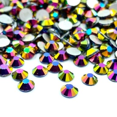 SS6 (2,1-2,2mm) chameleono sp. hotfix stiklo kristalai, ±720vnt.