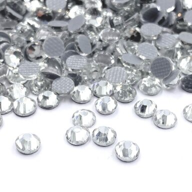 SS6 (2,1-2,2mm) skaidrios sp. hotfix stiklo kristalai, ±720vnt.