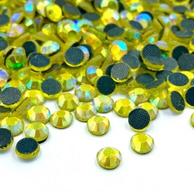 SS20 (4,6-4,8mm) geltonos AB sp. hotfix stiklo kristalai, ±360vnt. SS20 (4,6-4,8mm) geltonos AB sp. hotfix stiklo kristalai, ±360vnt.