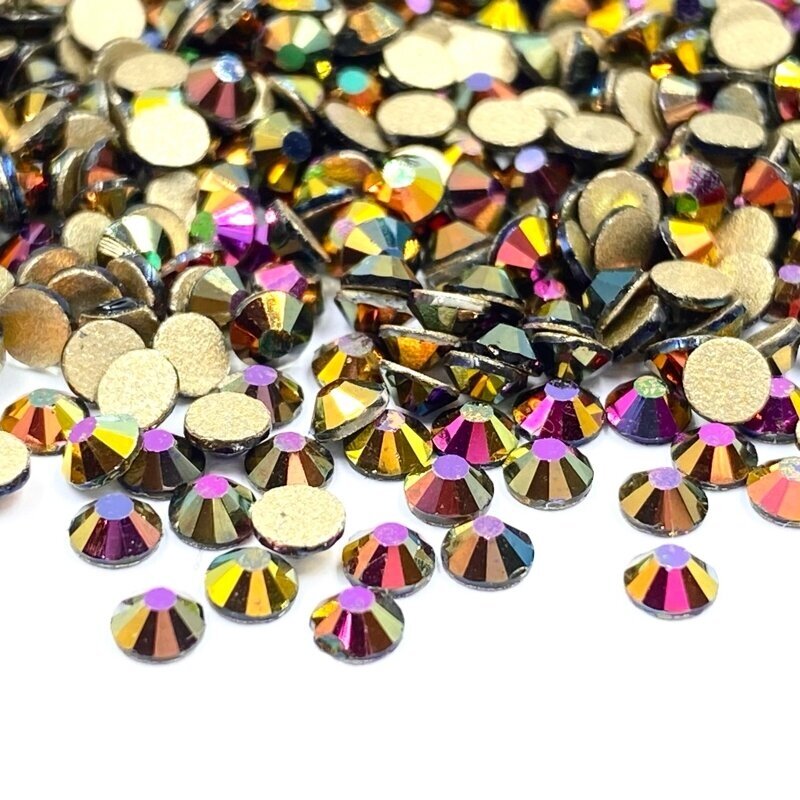 SS10 (2,8-2,9mm) chameleono sp. ne hotfix stiklo kristalai, ±720vnt.