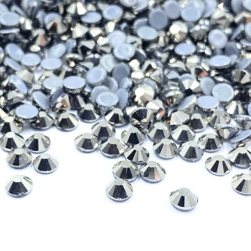 SS10 (2,8-2,9mm) metalic sp. hotfix stiklo kristalai, ±720vnt.