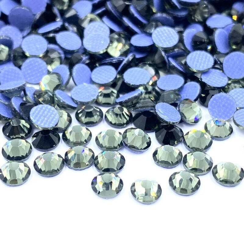SS10 (2,8-2,9mm) žalsvos sp. hotfix stiklo kristalai, ±720vnt.