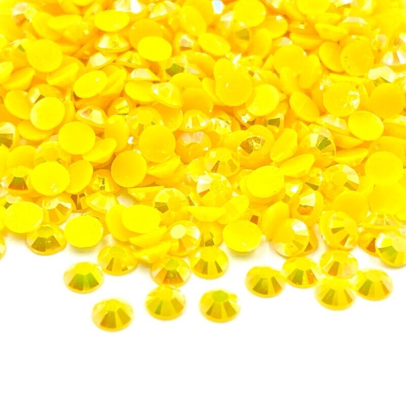 SS12 (3,0-3,2mm) geltonos sp. ne hotfix plastiko kristalai, ±720vnt.