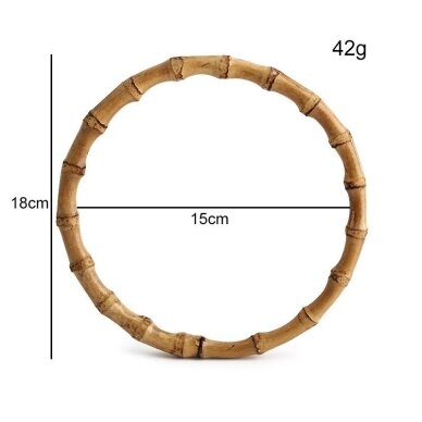 Šviesiai rudos sp. medinė rankena rankinei (18cm), 1vnt. 1