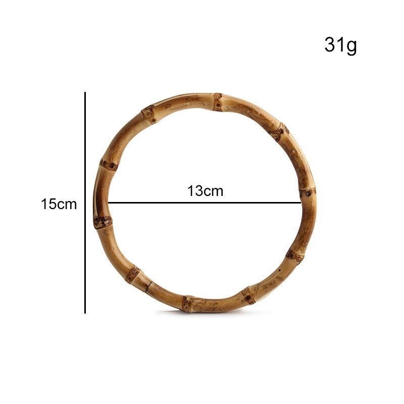 Šviesiai rudos sp. medinė rankena rankinei (15cm), 1vnt. 1