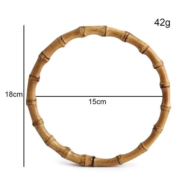 Šviesiai rudos sp. medinė rankena rankinei (18cm), 1vnt. 1